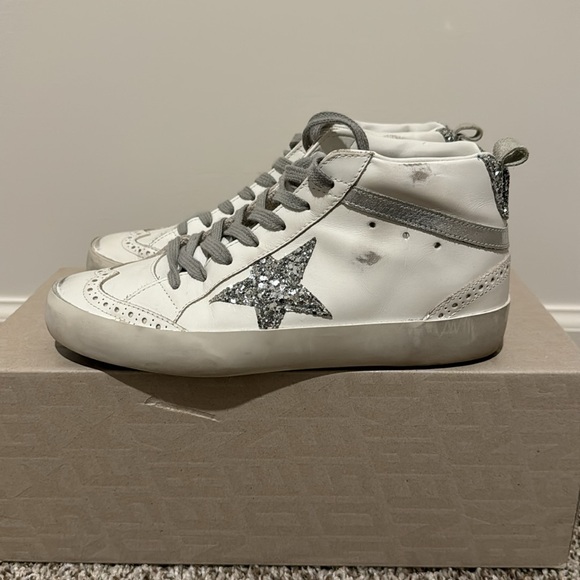 Golden Goose White Midstar Sneakers - Picture 8 of 11